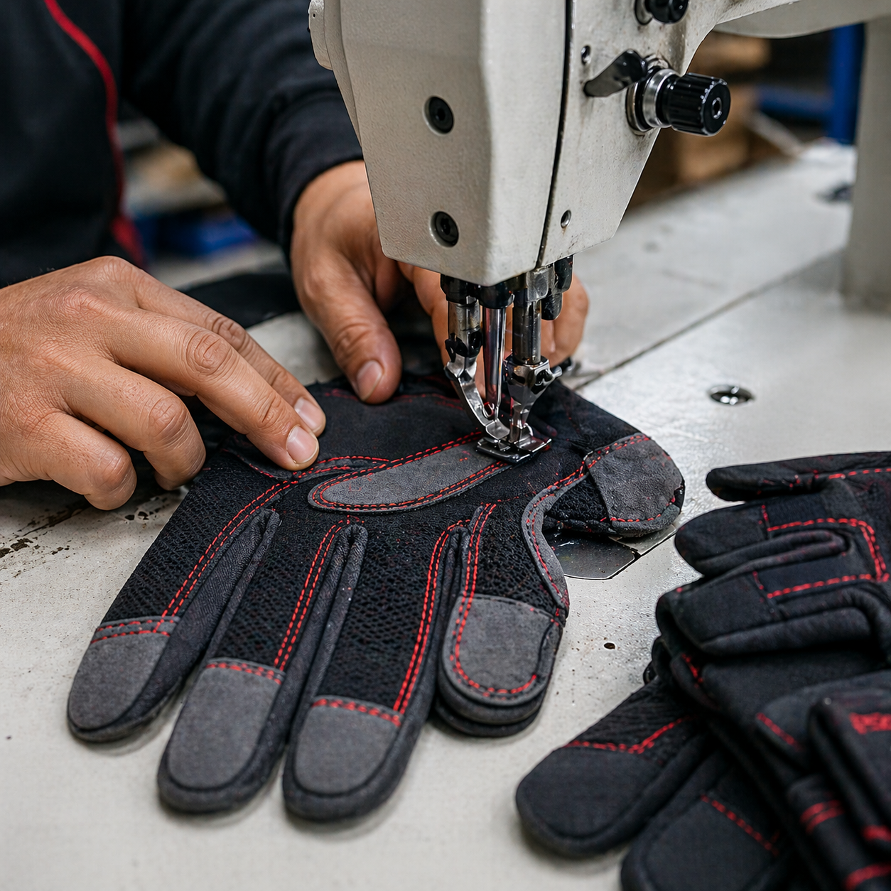gloves stiching